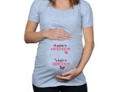Divja Šedé tehotenské tričko Začalo to božtekom