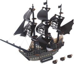 Woodcraft Drevené 3D puzzle Woodcraft: Pirátska loď Čierna perla