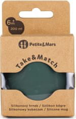 Petite&Mars Hrnček silikónový Take&Match Misty Green 6m+