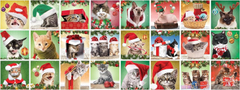 EuroGraphics Puzzle Adventný kalendár: Vianočné mačky 24x50 dielikov