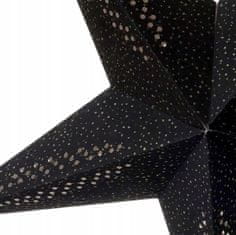 Koopman Čierny papierový prívesok hviezda 60 cm