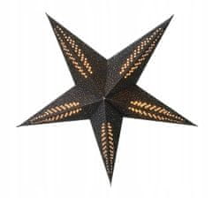 Koopman Čierny papierový prívesok hviezda 60 cm