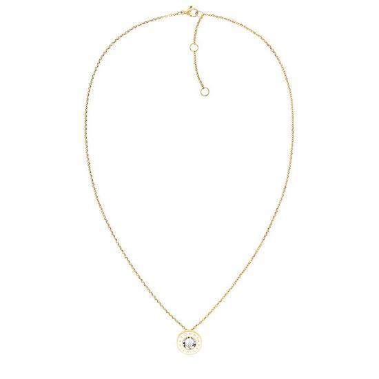 Tommy Hilfiger Elegantný pozlátený náhrdelník s kryštálom Layered 2780801