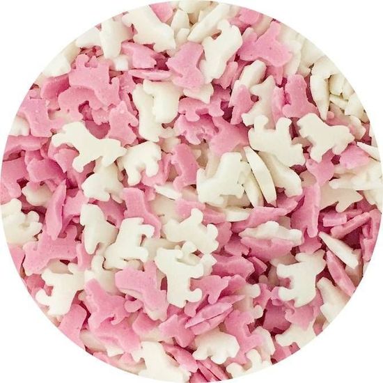 Cukrovinky jednorožce ružovo-biely (50 g) FL25910-1