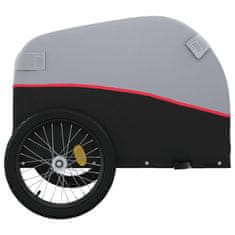 Vidaxl Vozík za bicykel, čierno červený 30 kg, železo