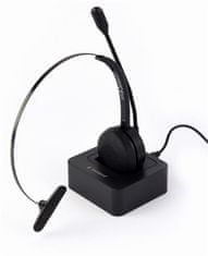 Gembird Slúchadlá BTHS-M-01, vhodné pre call centrá, mikrofón, Bluetooth, čierna