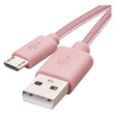 EMOS Nabíjací a dátový kábel USB-A 2.0 / micro USB-B 2.0, 1 m, ružový