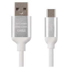 EMOS Nabíjací a dátový kábel USB-A 2.0 / USB-C 2.0, 1 m, biely