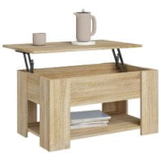 Vidaxl Konferenčný stolík dub sonoma 79x49x41 cm spracované drevo