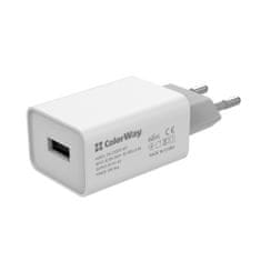 ColorWay AC nabíjačka 1xUSB AUTO ID 2.0A (10W), biela, (CW-CHS012-WT)