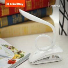 ColorWay LED stolná lampa CW flexi s klipom na uchytenie CW-DL04FCB-W - biela