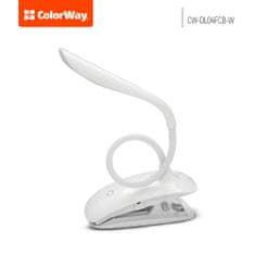 ColorWay LED stolná lampa CW flexi s klipom na uchytenie CW-DL04FCB-W - biela