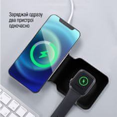ColorWay Qi rýchlo nabíjačka MagSafe Duo 15W pre Iphone - čierny