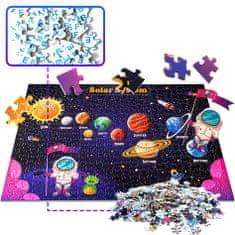 Aga4Kids Detské svietiace puzzle Slnečná sústava 100 dielikov