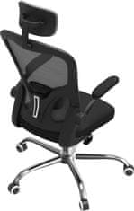 Topeshop Kancelárska otočná stolička DORY - sivé