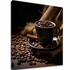 ARTMIE Kávové obrazy do kuchyne Kávová Fantázia | 100x100 cm
