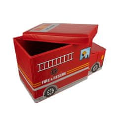 Kruzzel  22489 Box na hračky hasičské auto 53 x 26 x 31,5 cm