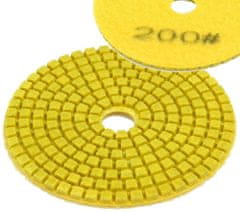 MAR-POL Sada diamantových kotúčov zrno 50-3.000, unášací disk 100 mm, brúsenie na sucho a mokro