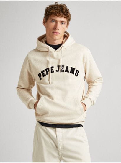 Pepe Jeans Krémová pánska mikina s kapucňou Pepe Jeans