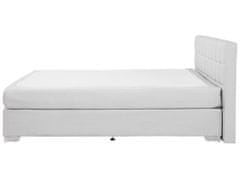 Beliani Čalúnená posteľ 180 x 200 cm svetlosivá ADMIRAL