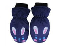 HolidaySport Detské zimné rukavice palčiaky C11-6 Králiček tmavo modrá 2-4 roky