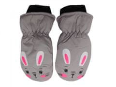 HolidaySport Detské zimné rukavice palčiaky C11-4 Zajačik sivá 2-4 roky