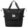 VIVVA® Vrecková skladacia prenosná cestovná taška – čierna | BAGPLUS