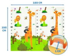 ABC CONNECT Obojstranná podložka hrubá žirafka 180x150