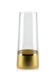 Mondex Sklenená váza Serenite 25 cm číra/zlatá