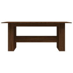 Vidaxl Jedálenský stôl hnedý dub 180x90x76 cm kompozitné drevo