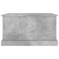 Vidaxl Úložný box betónovo-sivý 70x40x38 cm spracované drevo