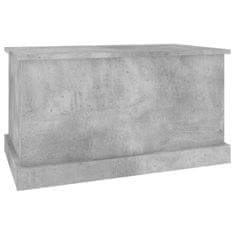Vidaxl Úložný box betónovo-sivý 70x40x38 cm spracované drevo
