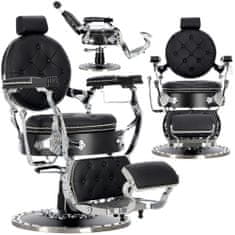 Enzo Hydraulické kadeřnické křeslo pro kadeřnictví barber shop Black Pearl Barberking
