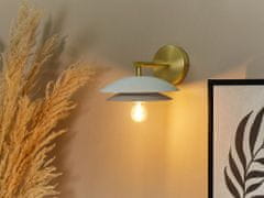 Beliani Kovová nástenná lampa biela LASOLO