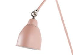 Beliani Nástenná kovová lampa pastelová ružová MISSISSIPPI