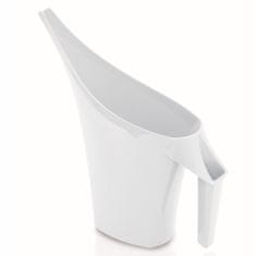 botle 2-litrová kanva na zalievanie z odolného bieleho plastu pre domácnosť a záhradu