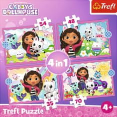 Trefl Puzzle Gábinin kúzelný domček 4v1 (35,48,54,70 dielikov)