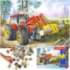 Puzzle CASTORLAND Forest Site - Traktor s Drapákom, 60 Dielikov, pre Deti 5+ Rokov