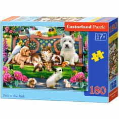 WOWO Puzzle CASTORLAND 180 Dielikov - Zvieratká v Parku, Vhodné pre Deti 7+ Rokov