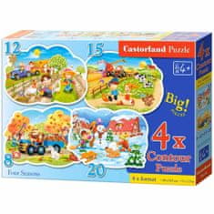 WOWO Four Seasons Puzzle 4v1 od CASTORLAND pre deti 4 rokov a viac