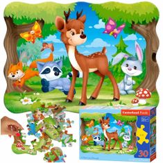 WOWO Puzzle CASTORLAND A Deer and Friends - 30 dielikov, Lesné zvieratká, pre deti 4+ rokov
