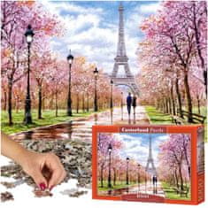 WOWO Puzzle Castorland Romantická prechádzka Parížom - Skladačka 1000 dielikov, 68x47cm
