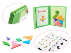 WOWO 3D Tangram Magnetické Puzzle Bloky - Kreatívna Edukačná Kniha pre Deti