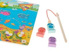 WOWO Magnetická Montessori Hra na Lov Rýb - Drevená Výučbová Hračka