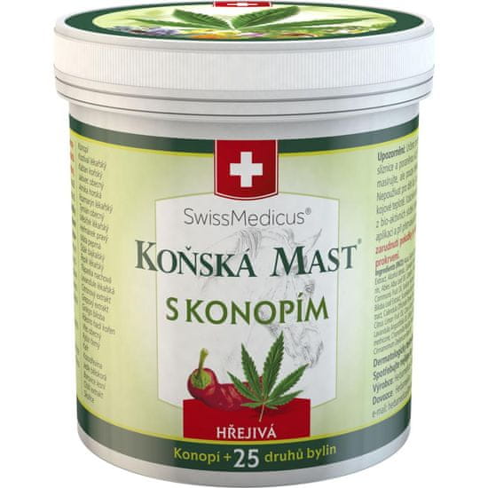 Herbamedicus Konská masť s konope hrejivá 250ml