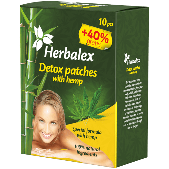 Herbamedicus Herbalex-detoxikačná náplasť s konope 10+40% gratis