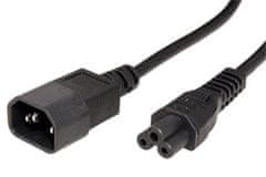 Value Kábel EC320 C14 - C5 (trojlístok) 1,8 m, čierny