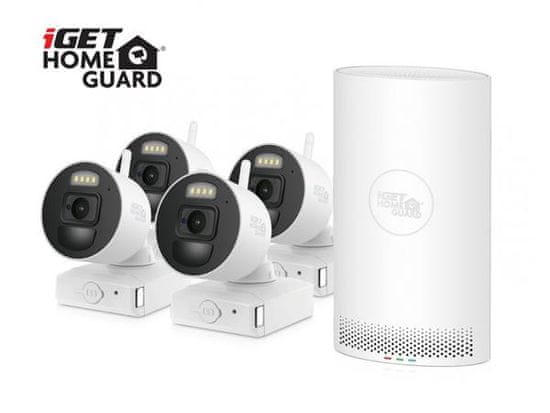 iGET HOMEGUARD HGDVK83304 - CCTV kamerový systém 3K DVR 8CH + 4x kamera s LED a zvukom
