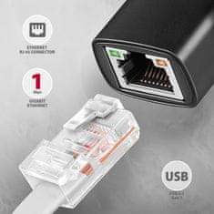 AXAGON ADE-ARC, USB-C 3.2 Gen 1 - Gigabit Ethernet sieťová karta, Realtek 8153, auto inštal