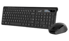 Genius SlimStar 8230 Set klávesnice a myši, bezdrôtový, CZ+SK layout, Bluetooth, 2,4 GHz, USB, čierna